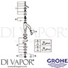 Grohe 20021DC3 Spare Tech Diagram