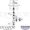 Grohe 20025000 Spare diagram