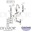 Grohe 20069003 Mixer Spare Tech Diagram