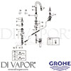 Grohe 2006900A Mixer Spare Tech Diagram