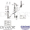 Grohe 20072000 Mixer Spare Tech Diagram