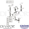 Grohe 20072003 Mixer Spare Tech Diagram