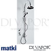 Matki Absolute Single Outlet Thermostatic Shower Mixer Easy Clean Shower Rose Slide Assembly Rail Sp
