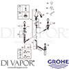 Grohe 2012400A Mixer Spare Tech Diagram