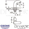 Grohe Aria Pillar Tap Dimensions