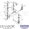 Grohe 20147 Mixer Spare Tech Diagram