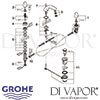 Grohe Aria Three-Hole Basin Mixer Dimensions