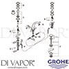 Grohe 20149000 Mixer Spare Tech Diagram