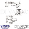 Grohe Ondus 3-Hole Basin Mixer S-Size Tap Dimensions