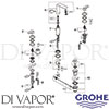 Grohe 20180 Mixer Spare Tech Diagram