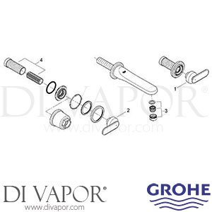 Grohe 20181 Veris Three-Hole Basin Mixer Tap Spare Parts