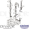 Grohe 2019100A Mixer Spare Tech Diagram
