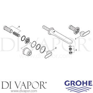 Grohe 20195 Veris 3-Hole Basin Mixer (1/2 Inch) Spare Parts