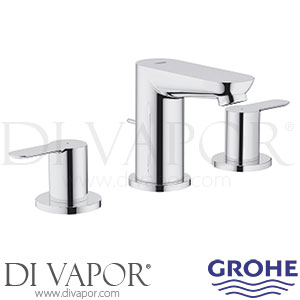 Grohe 20197000 BauEdge Three-Hole Basin Mixer Tap Spare Parts