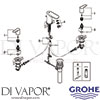 Grohe 20197000 Mixer Spare Tech Diagram