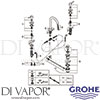 Grohe 20216001 Mixer Spare Tech Diagram