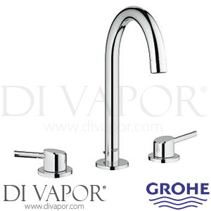 Grohe 2021700A Concetto Chrome Three-Hole Basin Mixer L-Size Tap Spare Parts