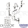 Grohe 2021700A Mixer Spare Tech Diagram