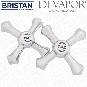 Bristan 2022103302 Handle Assembly Chrome Pair for Colonial Tap Range