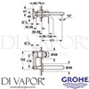 Grohe 20289000 Mixer Spare Diagram