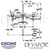 Grohe Lineare Three-Hole Basin Mixer M-Size Dimensions