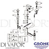 Grohe 2034300A GEN1 Mixer Spare Tech Diagram