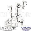 Grohe 2034300A Mixer Spare Tech Diagram