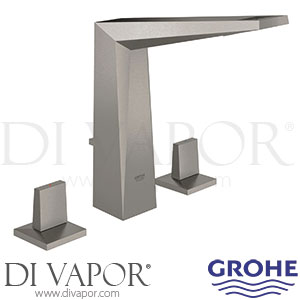 Grohe 20344AL0 Allure Brilliant Brushed Hard Graphite Three Hole Basin Mixer M-Size Tap Spare Parts