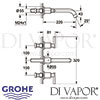 Grohe Atrio 3-Hole Basin Mixer M-Size Tap Dimensions