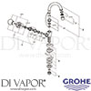 Grohe 20393000 Spare Tech Diagram