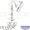 Grohe 20393001 Spare Tech Diagram