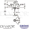 Grohe 20415DA0 Mixer Spare Diagram