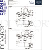 Grohe 20417000 Mixer Spare Tech Diagram