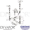 Grohe 20417IG0 Mixer Spare Tech Diagram