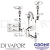 Grohe 20418ENA Mixer Spare Tech Diagram