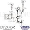 Grohe 20419EN0 Mixer Spare Tech Diagram