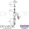Grohe 20421000 Spare Tech Diagram