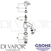 Grohe 20422000 Spare Tech Diagram