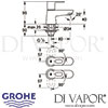 Grohe Bauloop Basin Pillar Taps Dimensions