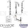 Grohe 20425000 Mixer Spare Tech Diagram