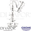 Grohe 20454001 Spare Tech Diagram