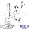 Grohe 20572001 Mixer Spare Tech Diagram