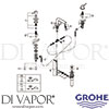Grohe 20572EN1 Mixer Spare Tech Diagram