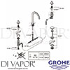 Grohe 20609SD0 Mixer Spare Tech Diagram