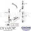Grohe 20614SD0 Mixer Spare Tech Diagram