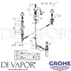 Grohe 20800BEA Mixer Spare Tech Diagram