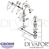 Grohe Sinfonia Chrome Gold Basin Mixer Tap Spares
