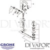 Grohe Sinfonia Chrome Gold Basin Mixer Tap Spares