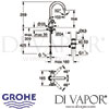 Grohe Atrio Classic Basin Mixer Crosshead L-Size Tap Dimensions
