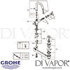 Grohe Atrio Classic Basin Mixer Crosshead L-Size Tap Spares